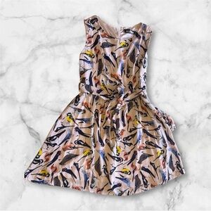 Paper Plane London Animal Print dress size S/M white sleeveless